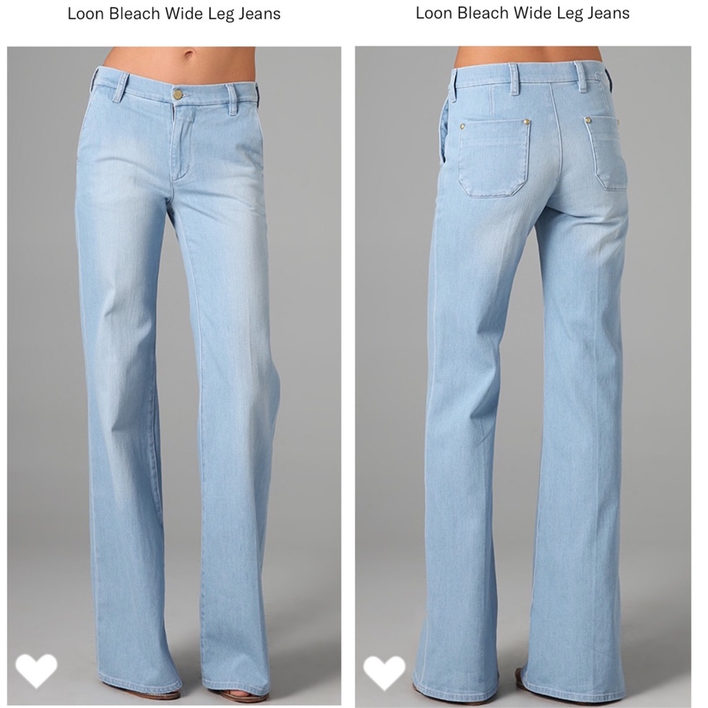 MiH Loon Bleach Wide Leg Trouser Jeans 28 EUC